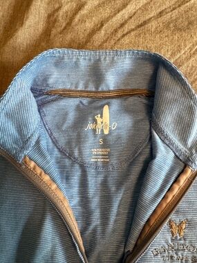 Johnny-O Blue Striped Quarter-Zip Pullover